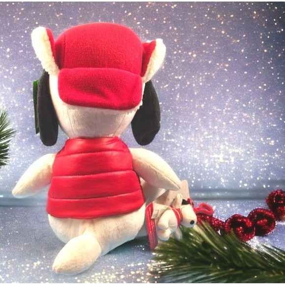 Exclusive MACY'S Signature Holiday Christmas SNOOPY Plush Toy Puppy Dog 2015 NWT - Picture 2 of 5
